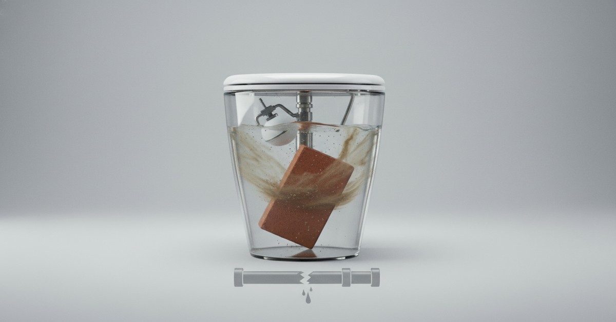 The Impact of a Brick in Your Toilet Tank: Water Savings vs. Risks