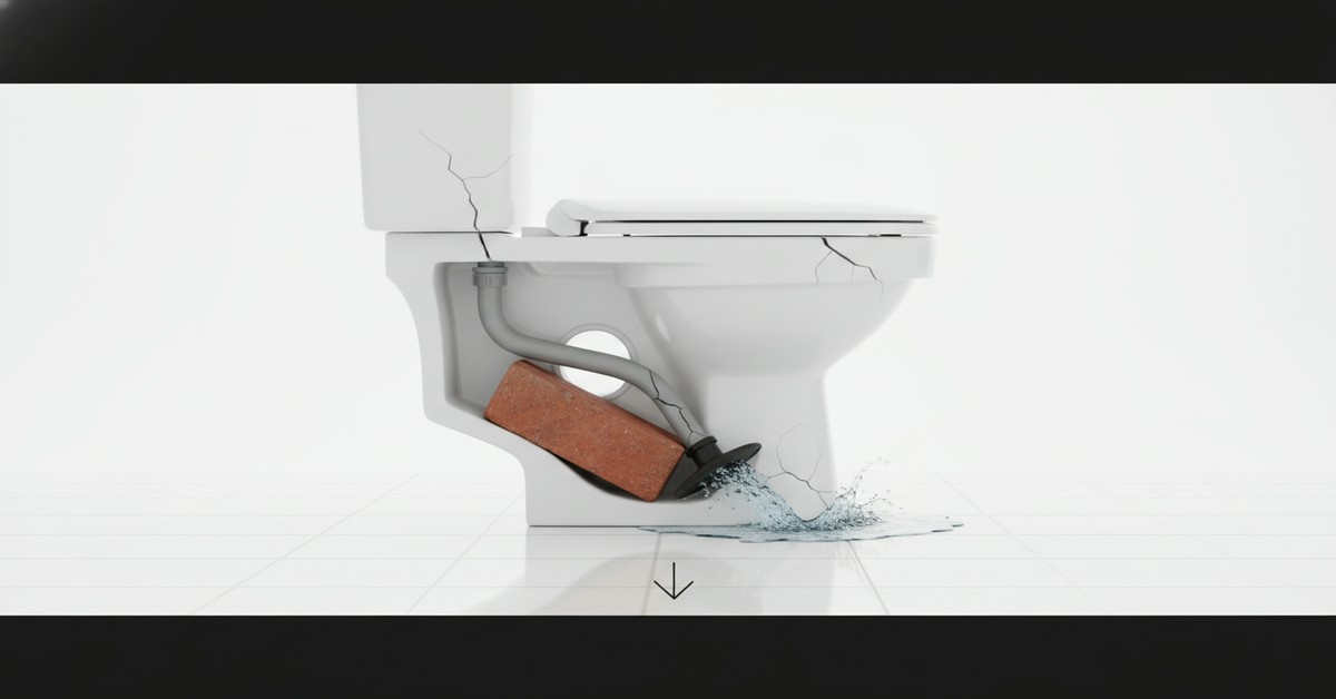 The Impact of a Brick in Your Toilet Tank: Water Savings vs. Risks