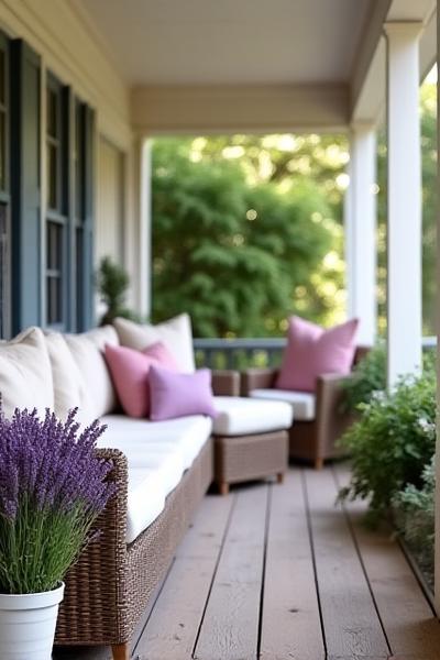 Classic farmhouse wrap-around porch