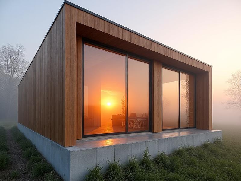 Minimalist net-zero home with floor-to-ceiling high-efficiency glazing